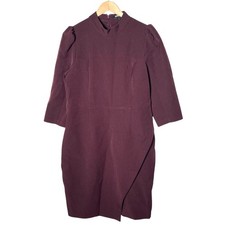 Express plum purple 3/4 sleeve sheath dress size large L B100