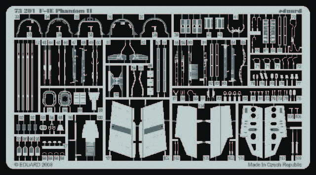 Eduard Accessories 73201 - 1:72 F-4E PHANTOM II - Etched Set - New