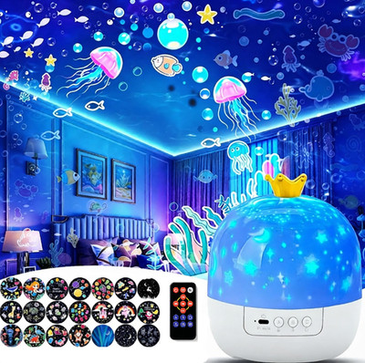 Star Projector Galaxy Night Light Bluetooth Speaker with Remote for Kids Bedroom