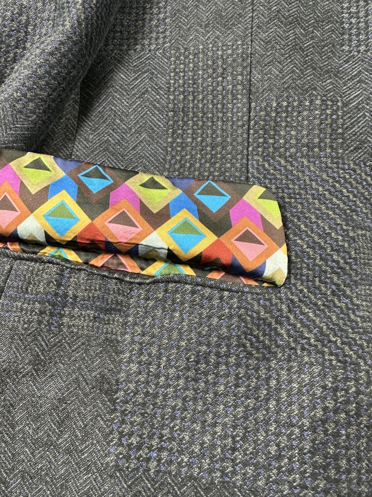 Robert Graham Blue Gray Checked Pattern Cotton Li… - image 5