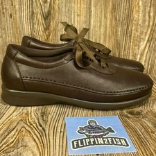 SAS TriPad Comfort Laced Up Leather Comfort Shoes Brown Women  s Size 6.5 Narrow