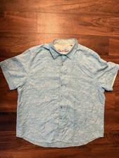 Robert Graham Men's 3XL Blue Paisley Print Short Sleeve Button Up Shirt