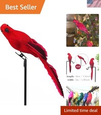 7.8" Realistic Red Foam Feathered Parrot Clip-On for Costumes  Decor