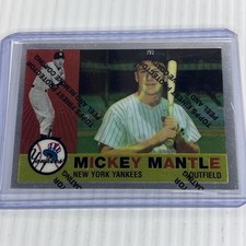 1996 Topps Mickey Mantle Commemorative Reprints Finest #10 With Peel NY Yankees