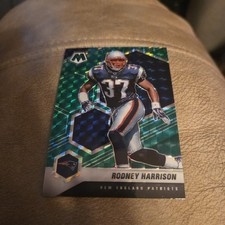 2021 Panini Mosaic Green Prizm #136 Rodney Harrison New England Patriots