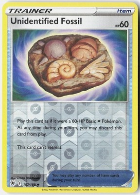UNIDENTIFIED FOSSIL 157/189 UNCOMMON ASTRAL RADIANCE POKEMON REVERSE HOLO NM