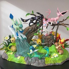 Hot Anime Eeveelution FAMILY Figure Statue Co...
