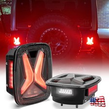 for Jeep Wrangler TJ 1996-2006 Full LED Tail Lights w/ Running Turn Signal Lamps