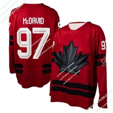 2026 Connor McDavid Canada Hockey Trikot Herren Langarmshirt Fan Training