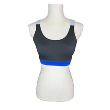 Wilo the label sports bra blue and black color activewear workout exercise  gym 