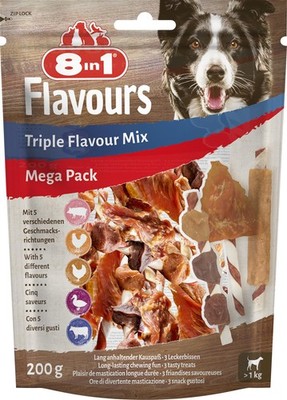 Triple Flavour Mix  Mischung mit 3 verschiedenen HundeSnacks Wings, Ribs und ...