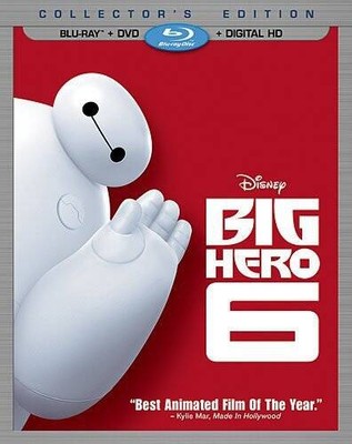 Big Hero 6  (Blu-ray + DVD + Digital HD) - Blu-ray By Ryan Potter - GOOD
