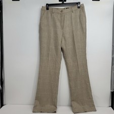 NWT Brooks Brothers Moon Plaid Pants Beige Size 12 X 33