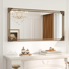 Gold Vintage 48x24 Inch Antique Mirror - Baroque Wall Decor For Any Room