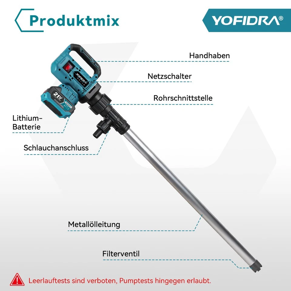 Für Makita 18V Akku Fasspumpe Regenfasspumpe Elektrisch Öl Pumpe Wasserpumpe  - Bild 3 von 4