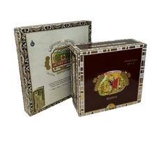 LOT of 2 Empty ARTURO FUENTE CHATEAU FUENTE and Romeo Y Julieta Wood Cigar Boxes