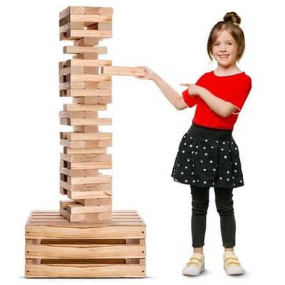 SWOOC Games - Premium Giant Tower Game | 60 Blocks + Storage Crate/Outdoor Ta...