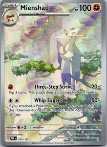 Mienshao 200/182 Illustration Rare Paradox Rift Pokemon TCG