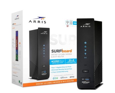 ARRIS SURFboard SBG7600AC2 Wi Fi Cable Modem Router High Speed Internet Conne...