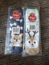 Holiday Slipper Socks 2 pairs