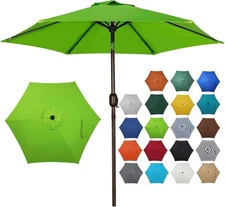 7.5 ft Patio Umbrella, Yard Umbrella, Outdoor Market Umbrella with Push Button T