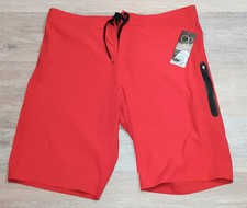 NWT OP Stretch 4 Way Flex Swim Surf Trunks Boardshorts Red Size 38 Outseam 22"
