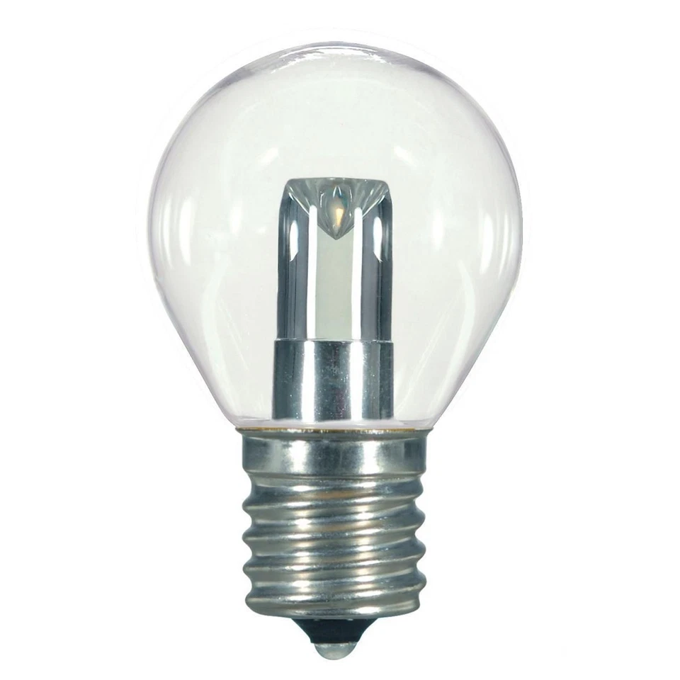 Satco S9167 - 1 Watt LED S11 Decorative Clear Light Bulb - E17 Base (2 or 6 PK) - Image 2 of 4