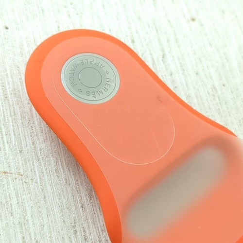 HERMES Orange Rubber Apple Watch Band Strap 44mm with Box and Bag for Men Women - 第 7/20 張圖片