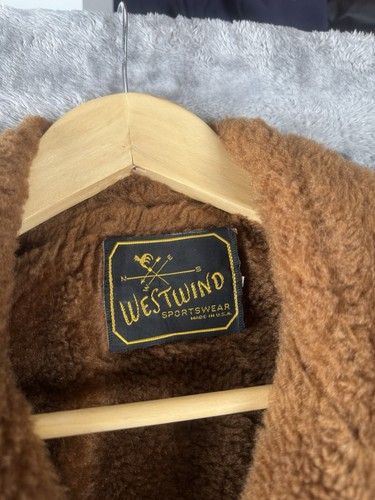 Vintage Westwind Sportswear Brown Jacket Sherpa Lined Men’s L 957 - Picture 4 of 7