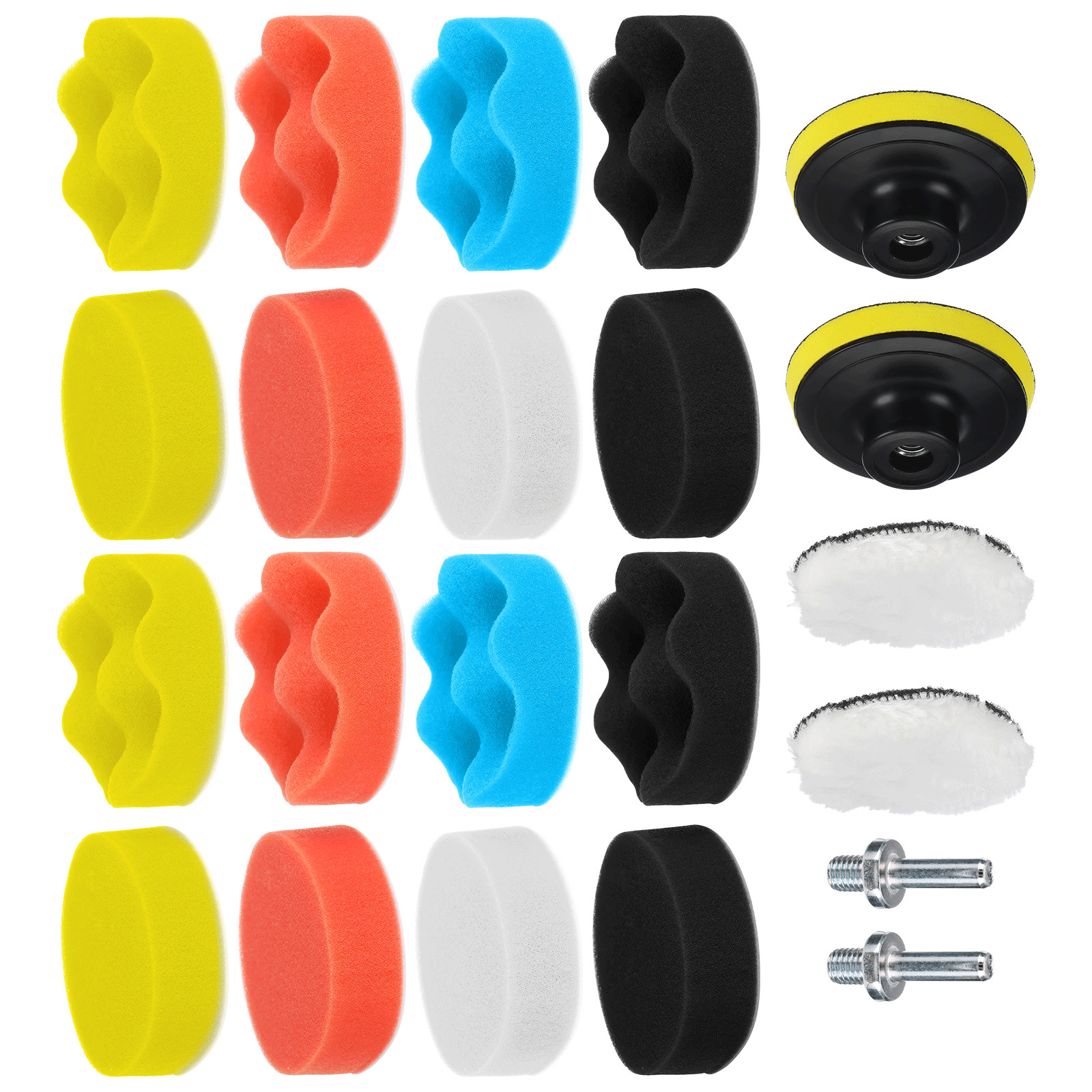 7/6/5/3INCH Car Buffing Pads Polishing for Drill Sponge Kit Waxing Foam Polisher