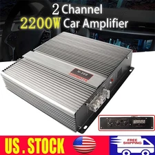 2-Channel 2200W Car & Truck Stereo Audio Amplifier Power Amp System A/B class