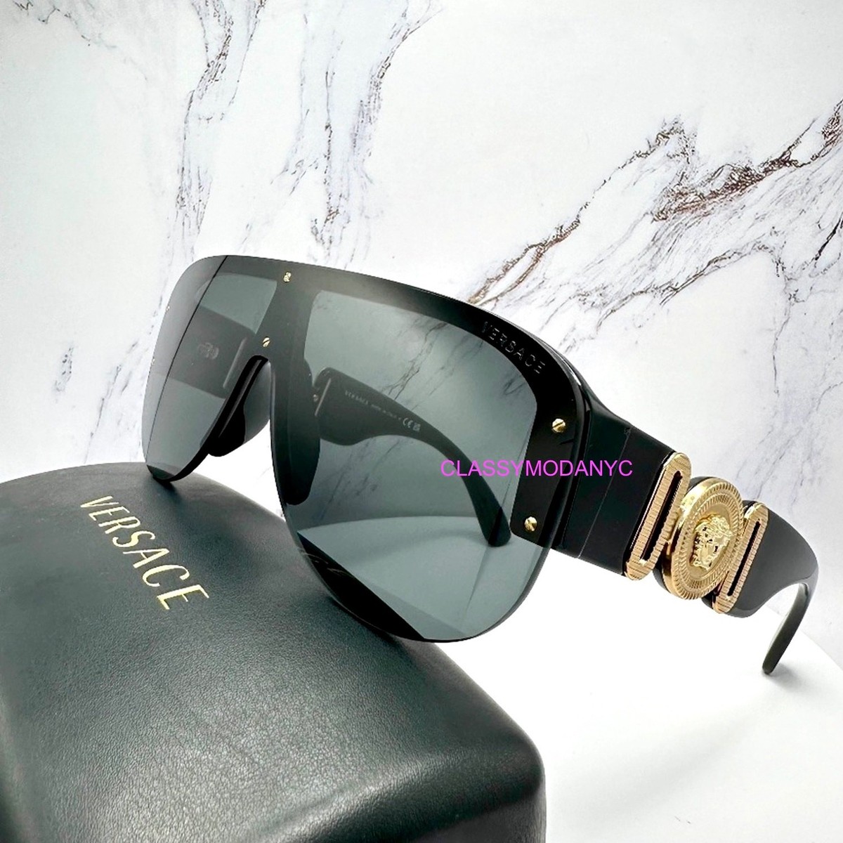 VERSACE VE4391 SUNGLASSES SHIELD WOMEN MEN UNISEX SHADES versace shield ve4391 Versace VE4391 Sunglasses | Free Shipping | EZContacts.com main image 3