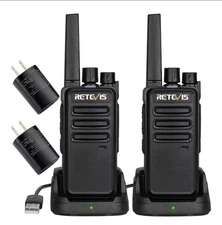 Retevis RT68 Walkie Talkie Rechargeable 1200mAh VOX Alarm Handheld Two Way Radio