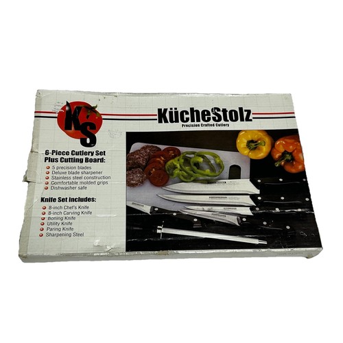 Vintage 6 Piece Knife Set KucheStolz New Sealed No Cutting Board - Picture 4 of 4