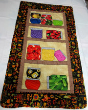 COMPLETED PANTRY Applique Wall Hanging 18 x 31" Quilt