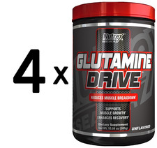 4 x Nutrex Glutamine Drive, Unflavored - 300g (62,46 EUR/kg)