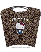 Ball & Chain Hello Kitty Leopard Print Tote Bag Beige M 43x30x46cm New