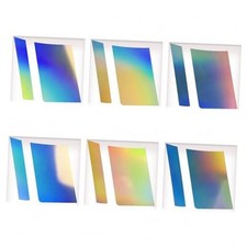 6 Pcs Wheel Rim Decal Stripes Car Decals, Reflective Car Wheel Colorful White