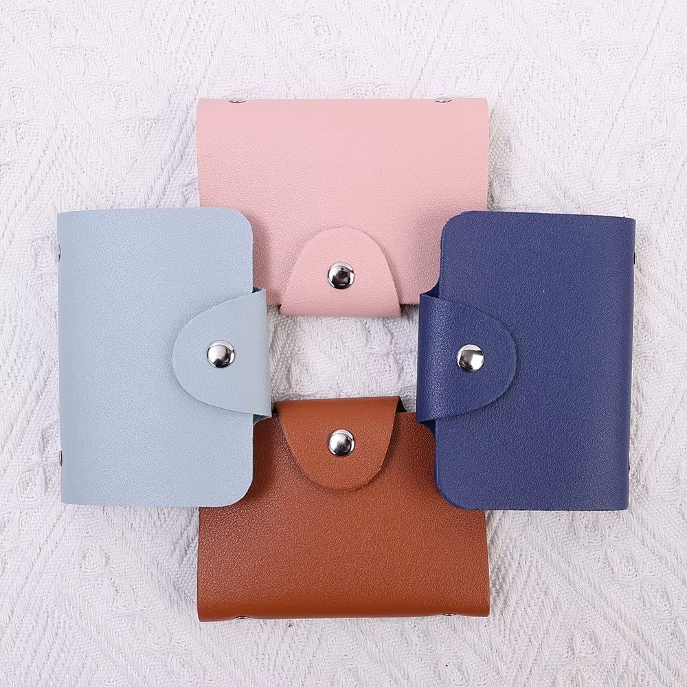 RFID Blocking ID Credit Card Holder 24 Cards Slim PU Leather Pocker Case Wallet