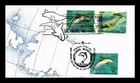Dr Jim Stamps Creatures of the Sea Joint Issue Russia Dual FDC Hand Color Cachet