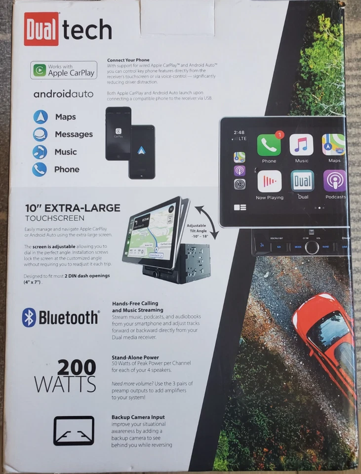 10.1"Double Din Car Stereo with Apple Carplay & Android Auto Play Radio Dash(A5) - Image 3 of 4