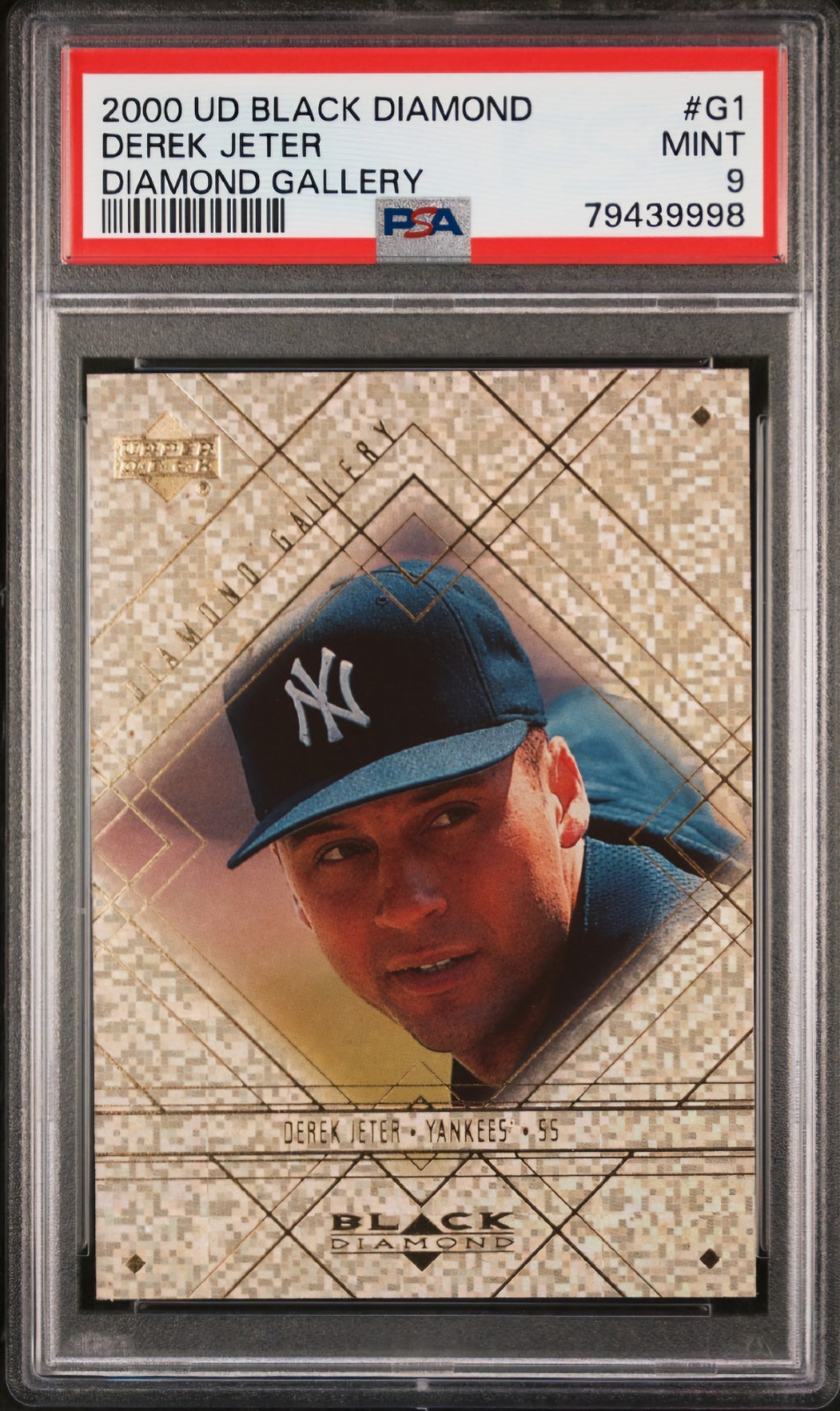 2000 UPPER DECK BLACK DIAMOND DIAMOND GALLERY #G1 DEREK JETER NY YANKEES HOF