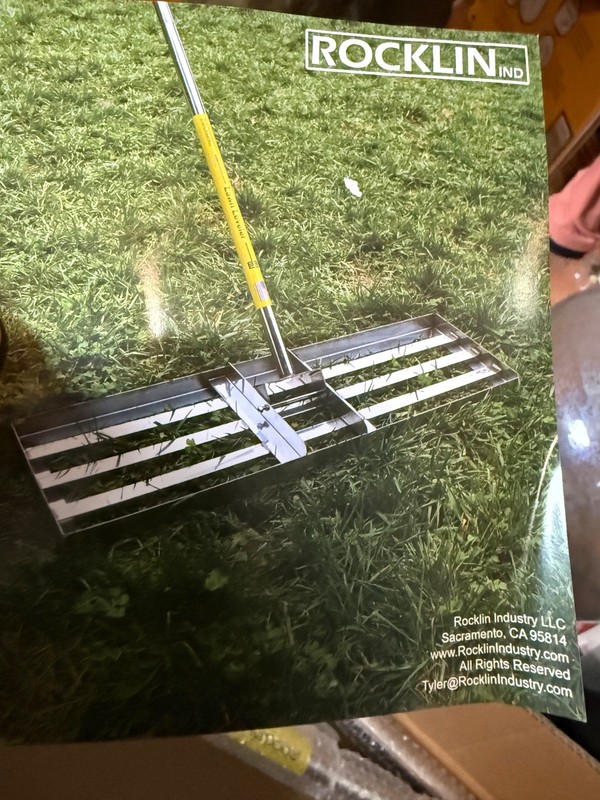 Rocklin™ Lawn Leveling Rake | Stainless Steel Surface Leveling Tool | Level Soil