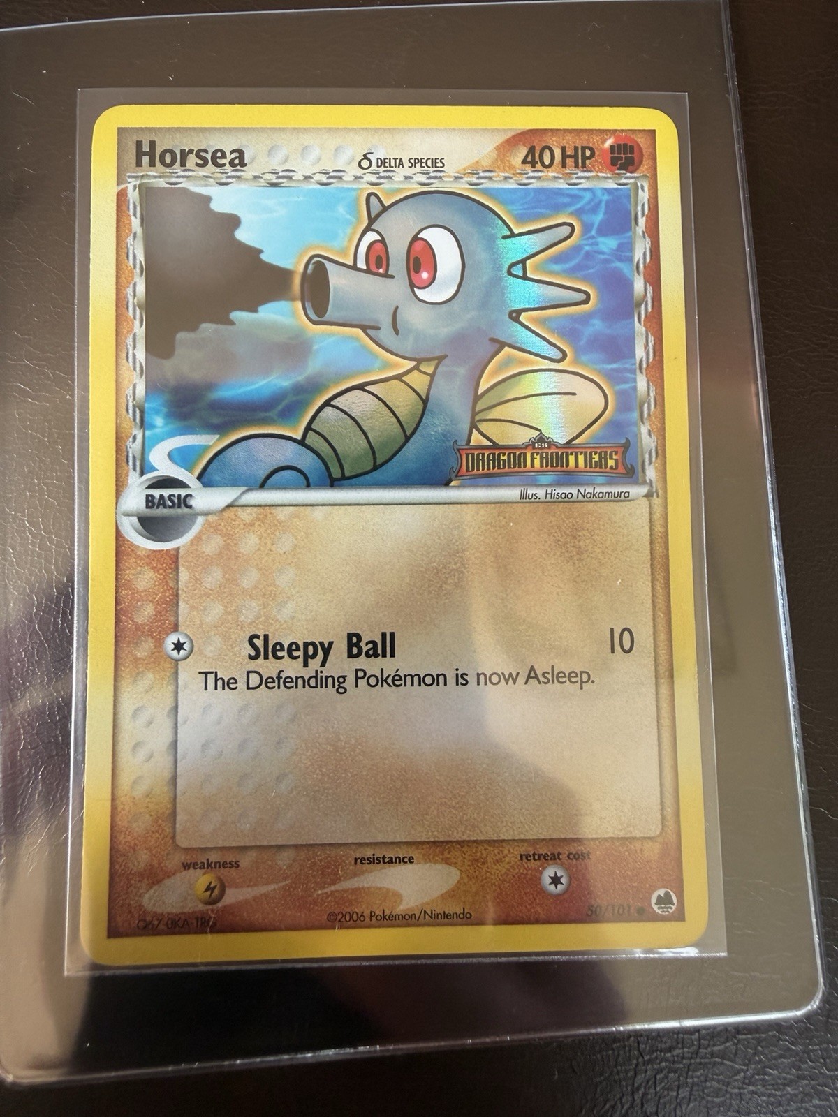 Horsea 50/101 EX Dragon Frontiers Stamped Reverse Holo Pokémon Delta Species 