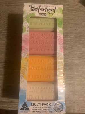 Australian Botanical Soap Goats Milk & Soya Bean Oil Variety 8 pack WW Shipping!
