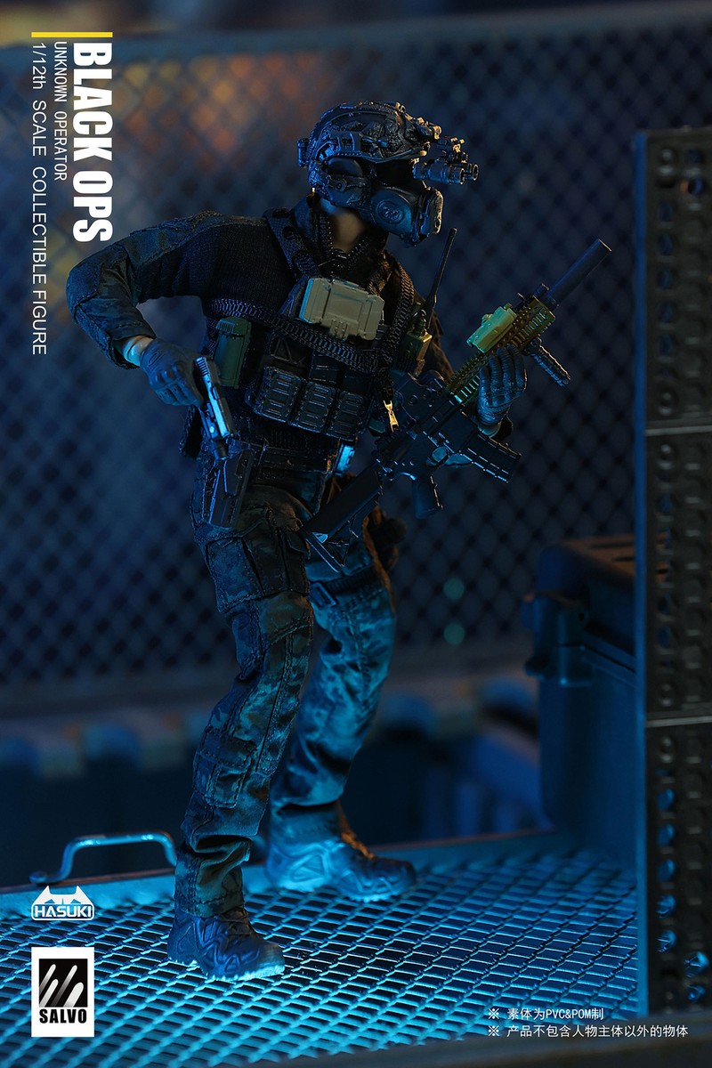 1/12 フィギュア Hasuki black ops HASUKI Black OPS Unknown Operator 1/12th Scale Action Figure