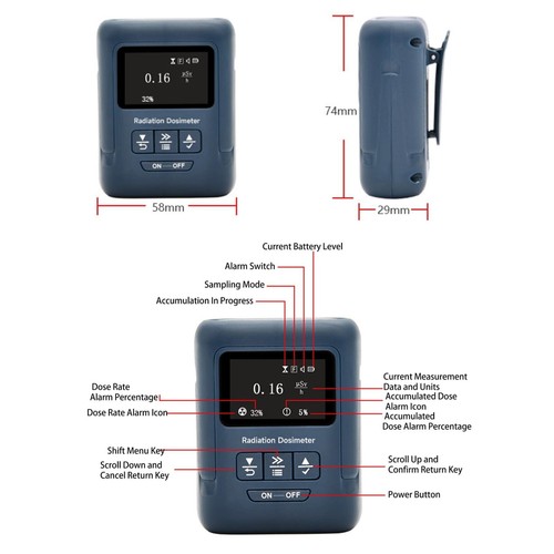 Counter Nuclear Radiation Detector, Electromagnetic Radiation Dosimeter Alpha... - Picture 9 of 9