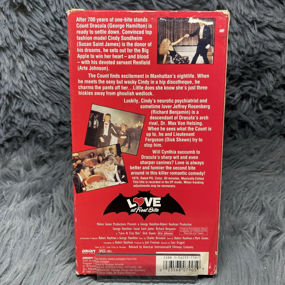 Love At First Bite VHS 1993 Movie Horror Comedy George Hamilton Orion Home Video - Image 4 of 4