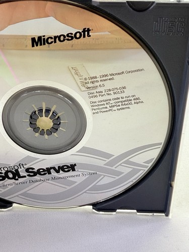 MICROSOFT SQL Server 1996 Vintage Never Used - Picture 3 of 4