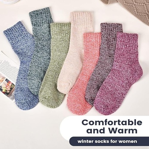 Dicke weiche Vintage warme Wolle Winter Socken für Damen Herren halten Füße warm im Stiefel - Bild 2 von 7